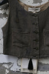 Mutedance 24 Spring/Summer Silk Button Vest MD-MD24SS52-HUI Gray PM118